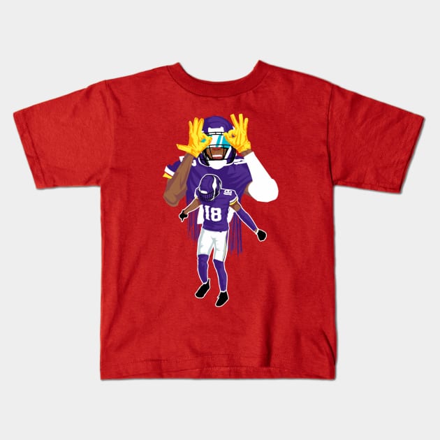 Griddy justin jefferson Kids T-Shirt by Qrstore